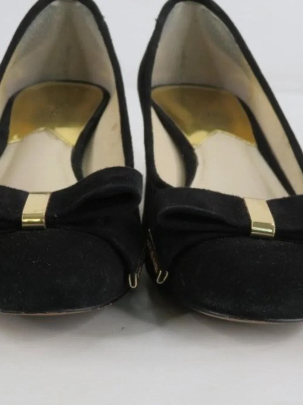 Michael Kors Women's Kiera Mid Pump Black Suede Heels US 8.5